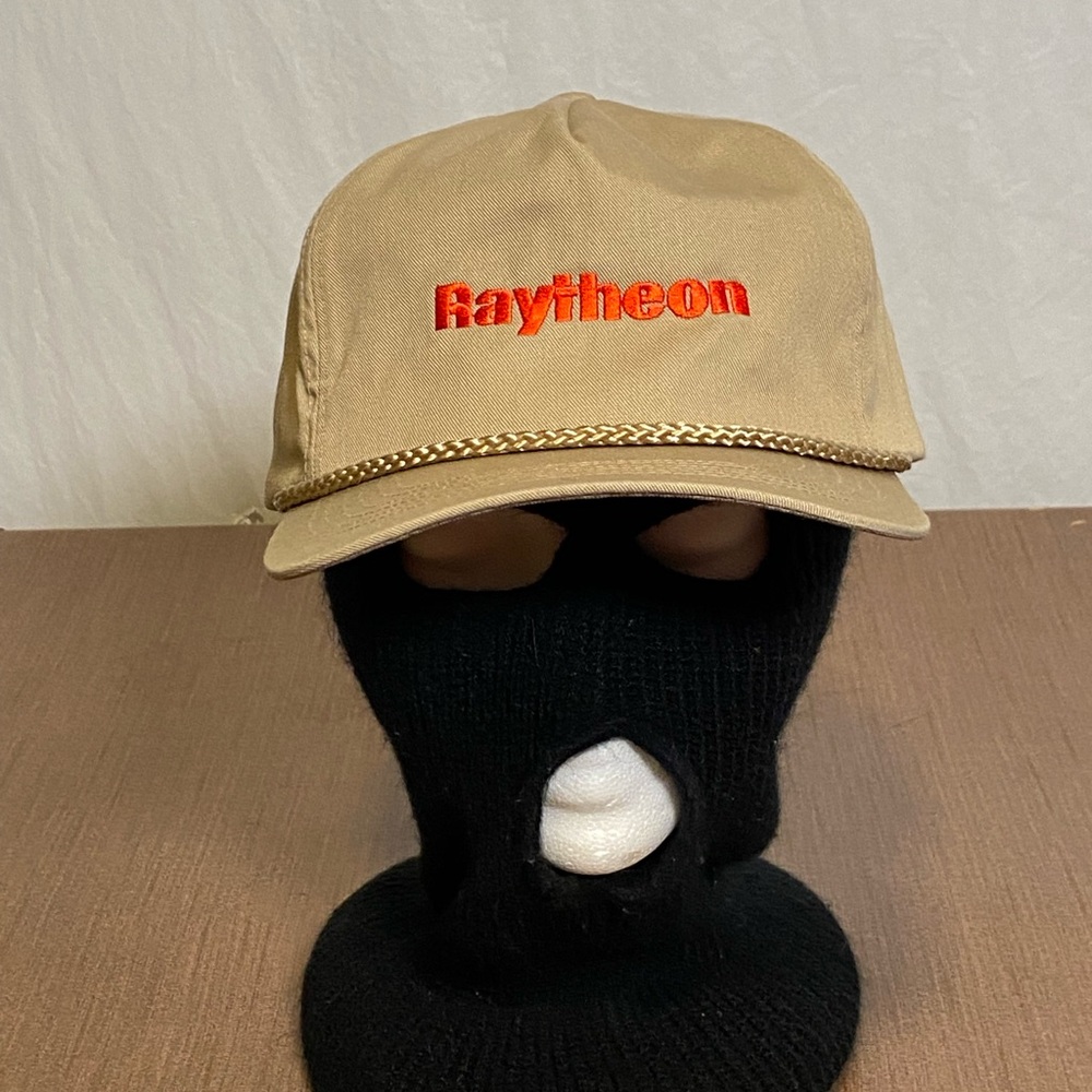 Raytheon Tan Rope Cap with Red Embroidery